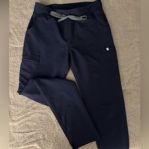 Navy figs straight leg scrub bottom